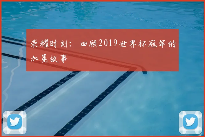 荣耀时刻:回顾2019世界杯冠军的加冕故事